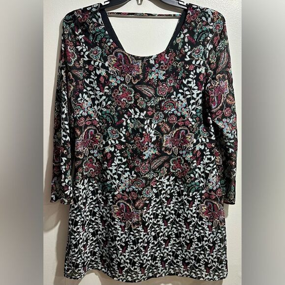 Speechless Floral Blouse Multicolor 3/4 Sleeve (628) - Picture 1 of 3